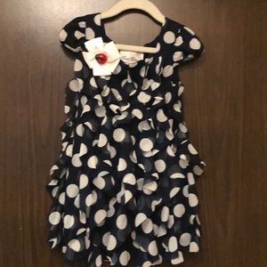 Rare Edition toddler 2T dress. Blue and white.